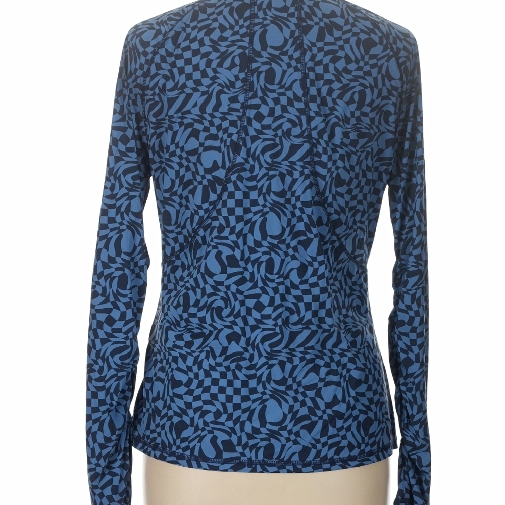 G/fore Womens Blue Distorted Cooling Golf Longsleeve Size L - Picture 3 of 3